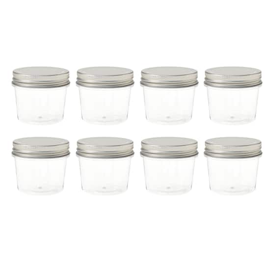 8 Packs: 10 ct. (80 total) 4oz. Plastic Mason Jars by Celebrate It&#x2122;